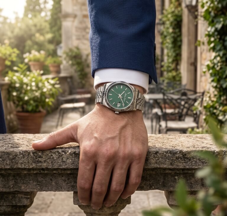 Mathey-Tissot Mathy III H810AV Yeşil Kadran Çelik Kordonlu Erkek Kol Saati - görsel 6
