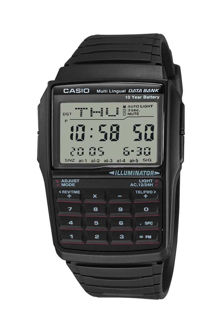 Casio Data Bank DBC-32-1ADF Siyah Silikon Kordonlu Dijital Erkek Kol Saati