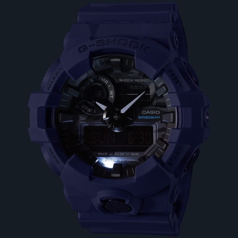 Casio G-Shock GA-700CA-2ADR Lacivert Kadran Lacivert Silikon Kordonlu Analog-Dijital Erkek Kol Saati - 2