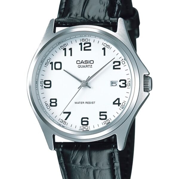 Casio MTP-1183E-7BDF Beyaz Kadran Siyah Deri Kordonlu Erkek Kol Saati