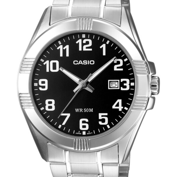 Casio MTP-1308D-1BVDF Siyah Kadran Gümüş Metal Kordonlu Erkek Kol Saati
