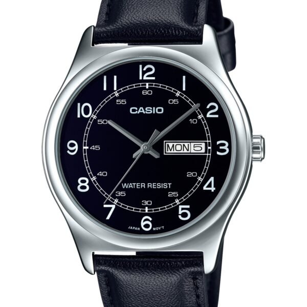 Casio MTP-V006L-1B2UDF Siyah Kadran Siyah Deri Kordonlu Erkek Kol Saati