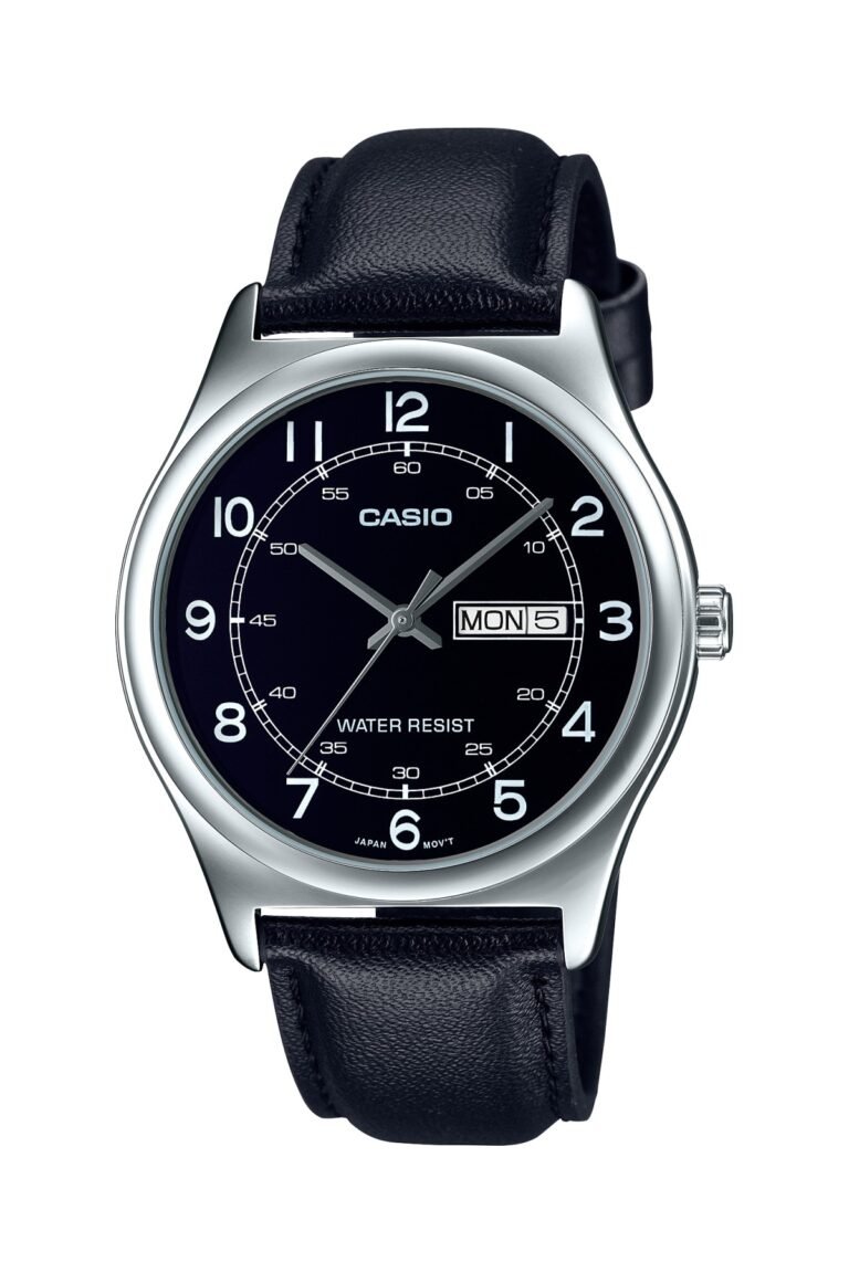 Casio MTP-V006L-1B2UDF Siyah Kadran Siyah Deri Kordonlu Erkek Kol Saati