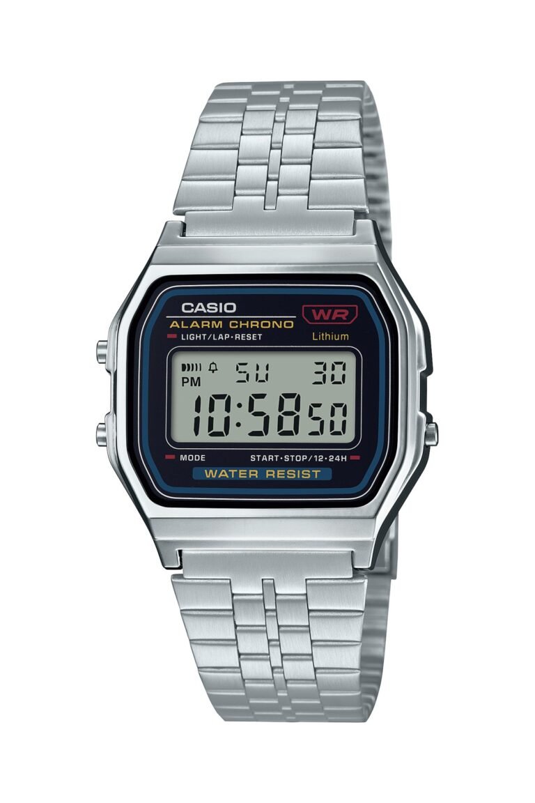 Casio Vintage A159W-N1DF Gümüş Metal Kordonlu Dijital Erkek Kol Saati