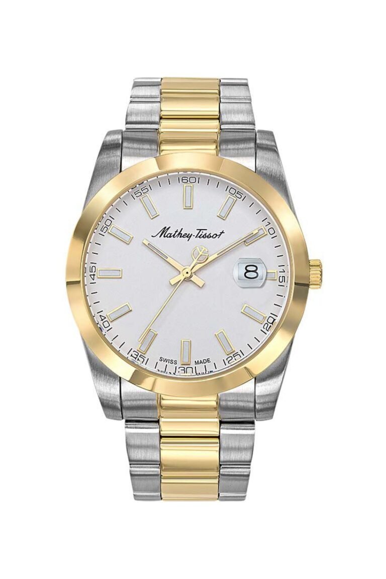 Mathey-Tissot Mathy I H450BI Beyaz Kadran Altın-Gümüş Çelik Kordonlu Erkek Kol Saati