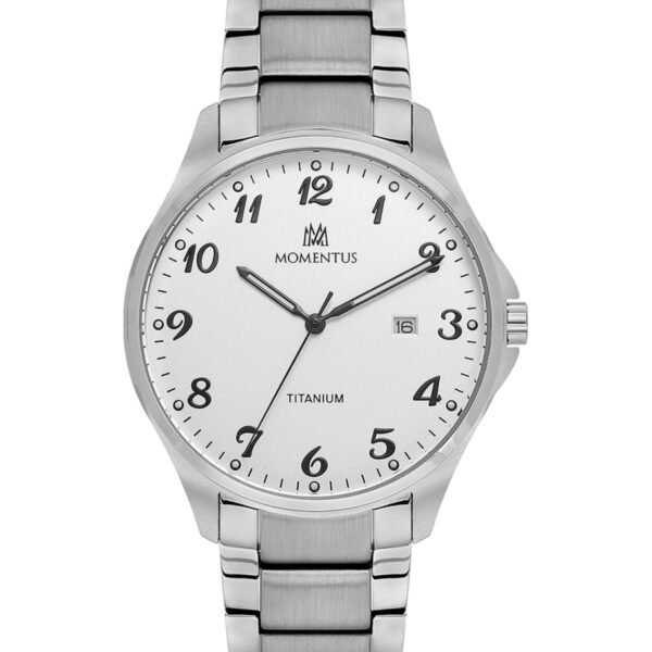 Momentus CM390V-01SS Beyaz Kadran Titanyum Kordonlu Erkek Kol Saati