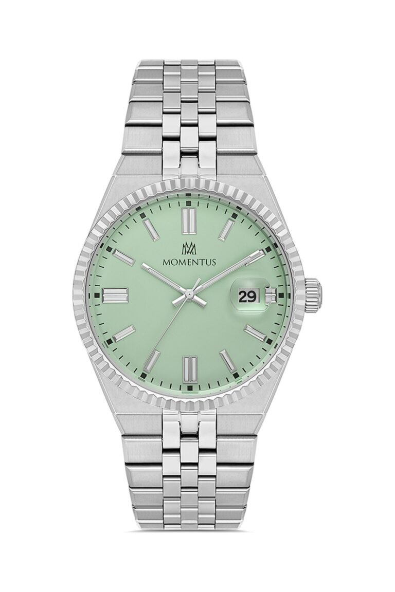 Momentus CR264S-18SS Su Yeşili Kadran Gümüş Çelik Kordonlu Erkek Kol Saati