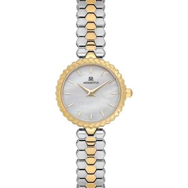 Momentus CW324T-09SG Sedef Kadran Gümüş-Altın Çelik Kordonlu Kadın Kol Saati