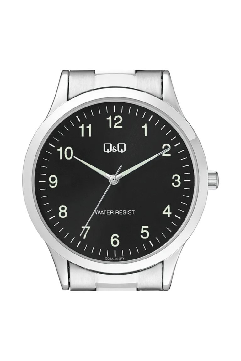 Q&Q C08A-002PY Siyah Kadran Gümüş Metal Kordonlu Erkek Kol Saati - 2