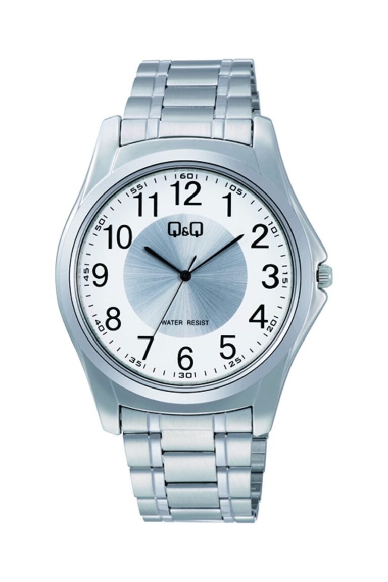 Q&Q C41A-002PY Beyaz Kadran Gümüş Metal Kordonlu Erkek Kol Saati