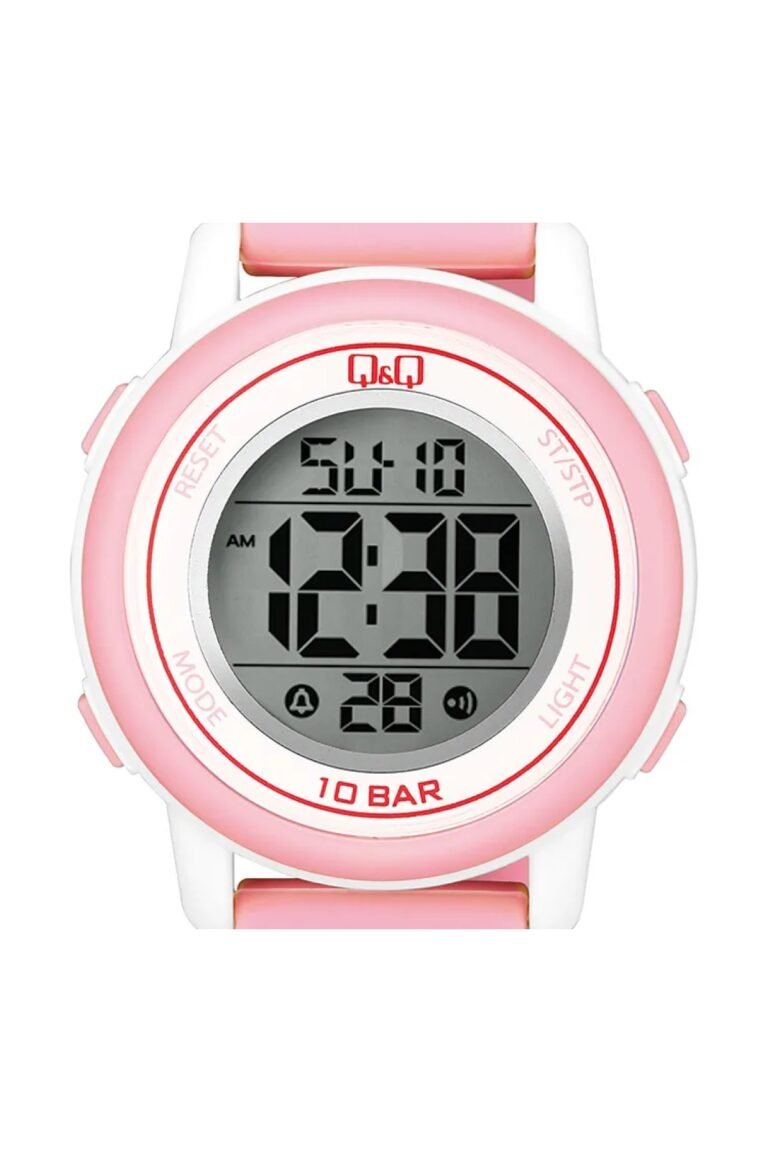 Q&Q M208J004Y Beyaz-Pembe Kasa Pembe Silikon Kordonlu Dijital Çocuk Kol Saati - 2