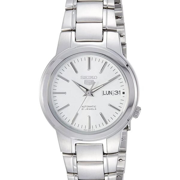 Seiko 5 SNKA01K1 Beyaz Kadran Çelik Kordonlu Otomatik Erkek Kol Saati