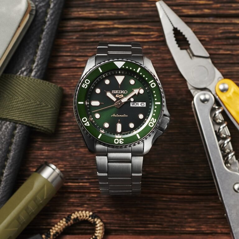 Seiko 5 Sports SRPD63 Yeşil Kadran Çelik Kordonlu Otomatik Erkek Kol Saati - 2