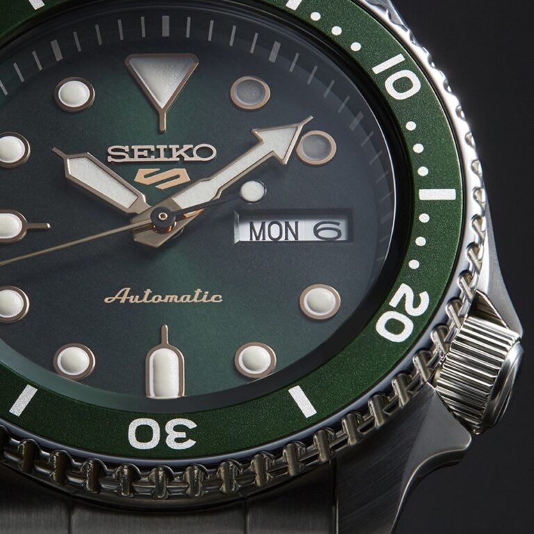 Seiko 5 Sports SRPD63 Yeşil Kadran Çelik Kordonlu Otomatik Erkek Kol Saati - 3