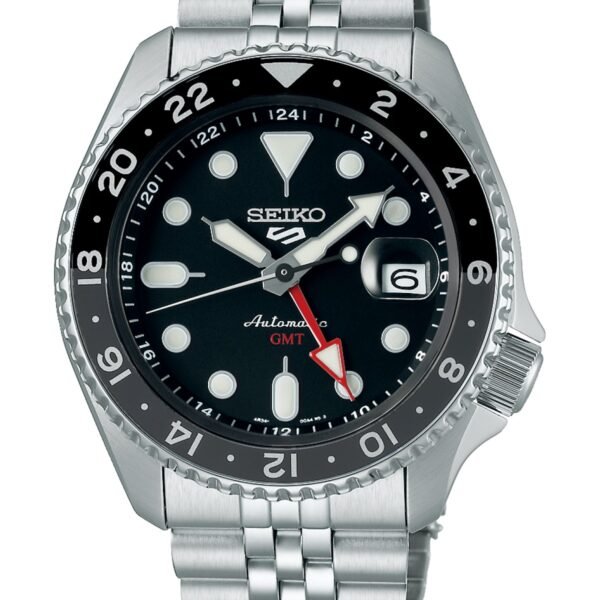 Seiko 5 Sports SSK001 Siyah Kadran Çelik Kordonlu GMT Otomatik Erkek Kol Saati
