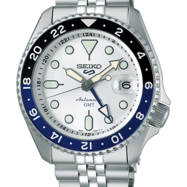 Seiko 5 Sports SSK033K1 Beyaz Kadran Çelik Kordonlu GMT Otomatik Erkek Kol Saati