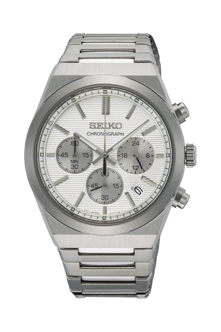 Seiko SSB451P1 Beyaz Kadran Çelik Kordonlu Kronograf Erkek Kol Saati