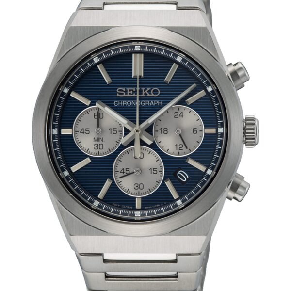 Seiko SSB453P1 Lacivert Kadran Çelik Kordonlu Kronograf Erkek Kol Saati