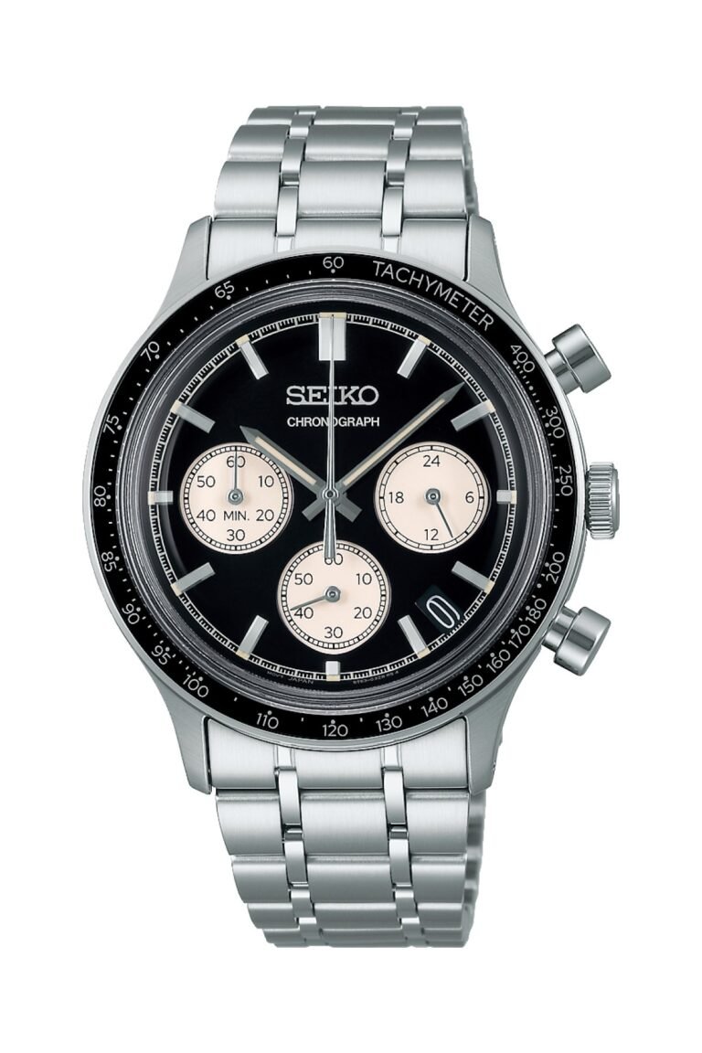Seiko SSB479P1 Siyah Kadran Çelik Kordonlu Kronograf Erkek Kol Saati