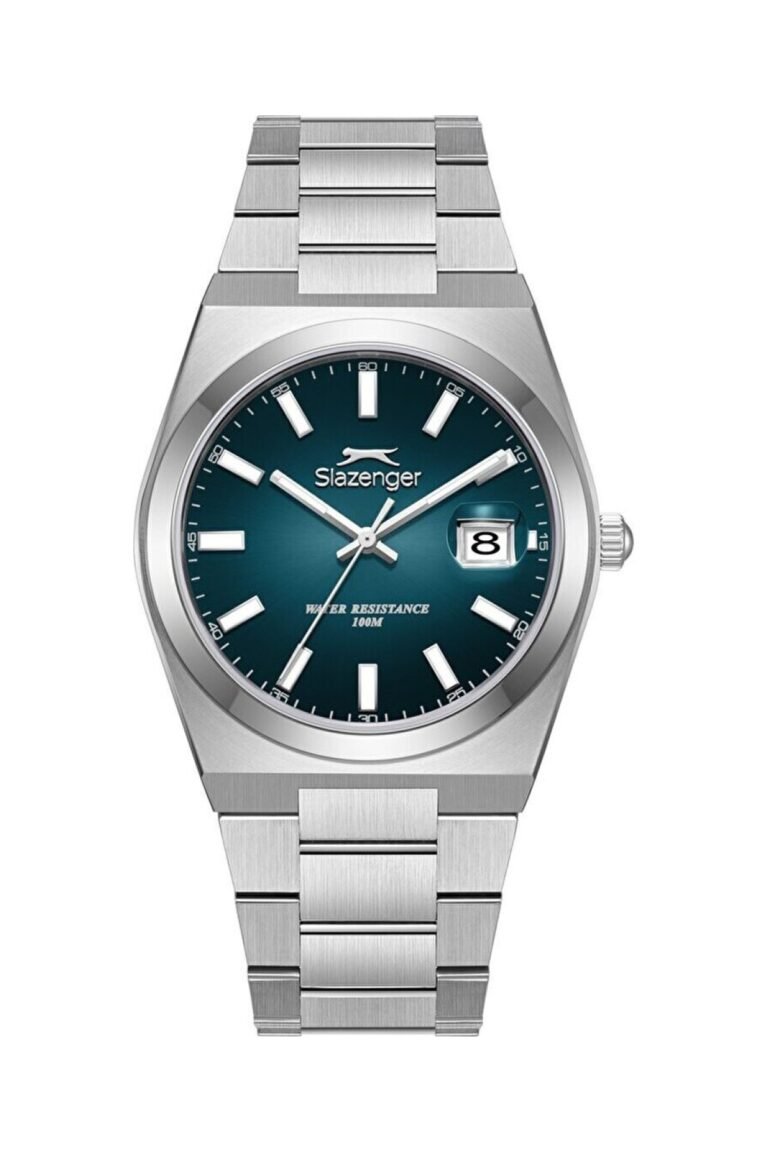 Slazenger SL.09.2636.1.390 Petrol Mavisi Kadran Gümüş Çelik Kordonlu Erkek Kol Saati